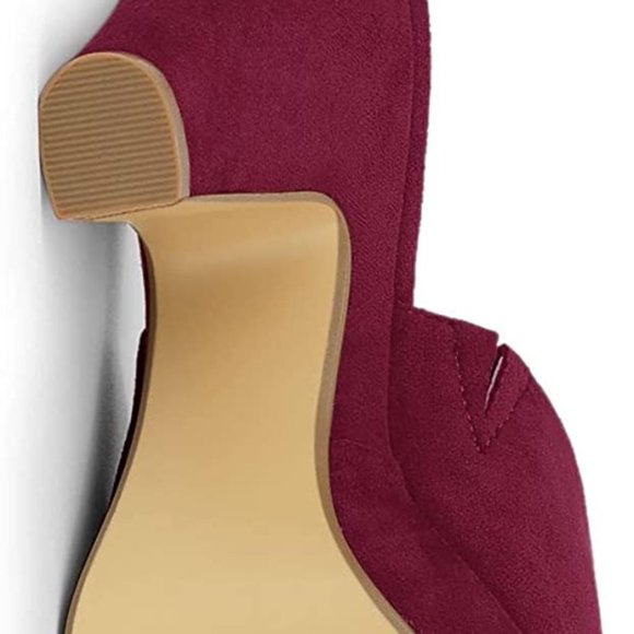 Allegra K Women's Open Toe Platform Chunky Heel Slides Sandals NEW in Box - Picture 2 of 7